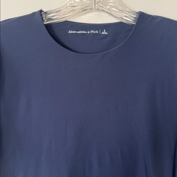 Abercrombie Women's Soft Matte Seamless Tee Bodysuit Navy Blue size Small - Picture 8 of 12